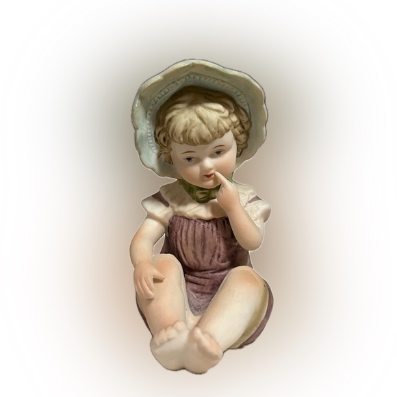 Vintage Andrea by Sadek Piano Babies Biscuit Porcelain Figurines, 2 pc - Picture 5 of 7